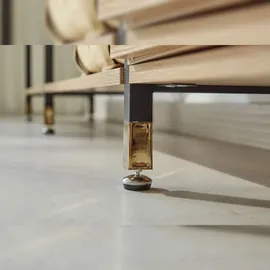 Möbilia Regal schmal 42,5 x 30 x 210 cm Natur-Schwarz