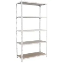 Proregal Schwerlastregal Big Muli HxBxT 200 x 120 x 50 cm 5 Fachböden Fachlast 200 kg Weiß