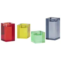 REMEMBER Teelichthalter Vela Glas Mehrfarbig