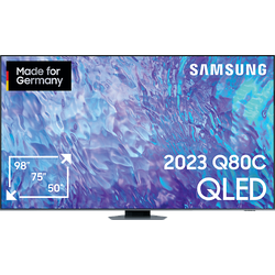 SAMSUNG GQ98Q80CAT QLED TV (Flat, 98 Zoll / 247 cm, UHD 4K, SMART TV, Tizen)