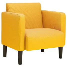 vidaXL Sessel mit Armlehnen Cordstoff 54 x 54 x 54 cm Gelb
