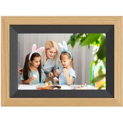 DigiFrame 10B WiFi buche+schwarzes Passepartout, digitaler Bilderrahmen