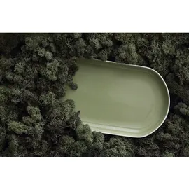 studio round North in Matte white/Shiny moss