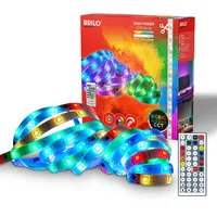 B.K.Licht LED Strip 5m rgbic Leiste, Lichtband Dimmbar Fernbedienung