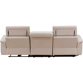 PLACES OF STYLE »Pareli, L-Form, 259cm,m. Recamiere, Echtleder, Kunstleder, Webstoff«, man. o. elektr. Relaxfunktion, USB/Kopfteilverstellg u. LED