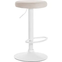 CLP Barhocker Ponte Samt-Bezug creme/weiß