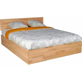 Weber Industries MASSIVHOLZBETT mit Bettkasten/ 160x200cm MILO - Buche geölt