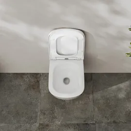Kronenbach Cube Wand-WC mit WC-Sitz Weiß glänzend