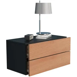VCM Nachtschrank Usal 60 x 30 x 32 cm Schwarz