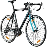 Galano Rennrad 700c Giro D'Italia Fahrrad 28" Fitnessbike Road Bike 14 Gänge (schwarz/blau, 56 cm