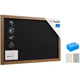 ALLboards Tafel ALLboards Kreidetafel Holzrahmen Schreibtafel Wandtafel 60 cm x 90 cm
