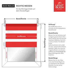 Lichtblick Duo Rollo / Doppelrollo Klemmfix 60 x 150 cm grün