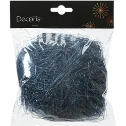 Lametta Engelshaar glatt Kunststoff 20g Feenhaar Weihnachtsdeko Christbaumschmuck Partydeko Füllmaterial für Verpackungen von Geschenken Nachtblau