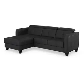 sit&more Ecksofa SIT & MORE "Belluci L-Form", grau (anthrazit), B:247cm H:85cm T:170cm, Sofas, Ecksofa, inklusive Federkern, wahlweise mit Bettfunktion und Bettkasten