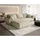 cornero Eckcouch Velours 3-Sitzer Beige