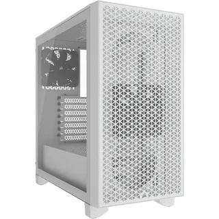 CORSAIR 3000D Airflow Mid-Tower PC-Gehäuse - 3-Pin-Lüfter - Vier-Slot-GPU-Unterstützung - Geeignet Für Bis zu 8X 120mm-Lüfter - High-Airflow-Design - Weiß