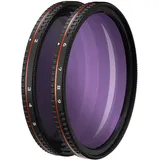 Freewell 77mm Gewinde Harter Halt Variable ND Filter All Day 2 bis 5 Stop & 6 bis 9, Stop - 2Pack