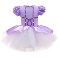Lito Angels Prinzessin Sofia Ballettkleid Ballerina Kostüm für Kinder Mädchen, Ballett Kleid Tutu Tanzkleid, Größe 6-7 Jahre, Lila