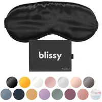 Blissy Schlafmaske aus Seide – Augenmaske aus Seide für Damen und Herren für totale Verdunkelung – Augenmaske aus Seide – 100% reine Maulbeerseide, 22 Momme 6a Fasern – Augenbinde,
