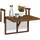 Relaxdays Balkonklapptisch 70 x 55 cm Dunkelbraun