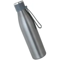 Expo Börse Edelstahl Thermosflasche grau 0,7 Ltr. mit Trageschlaufe