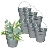 GarPet Zinkeimer 10 Liter grau 6 St.