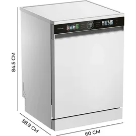 Cecotec Bolero Aguazero 6320 Geschirrspüler (freistehend, 598 mm, Weiß)