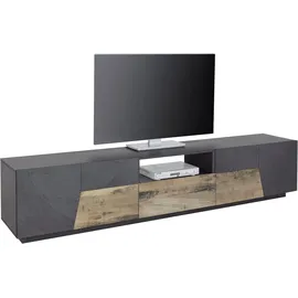 Home Affaire ALIEN- TV-Board Lowboard 220 cm Schwarz Holzwerkstoff