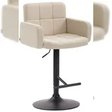 CLP Barhocker Los Angeles Stoff Höhenverstellbarer Barstuhl Mit Drehbarem Sitz Bistrohocker Mit Metallgestell Und Fußstütze