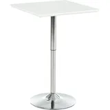 Homcom Bartisch 60 x 60 x 69-92 cm Weiß