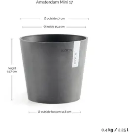 ecopot Amsterdam Mini Ø 17 x 15 cm Grau