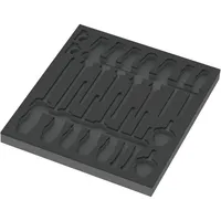 WERA Schaumstoffeinlage ohne Bestückung 344 x 392 x 30 mm schwarz