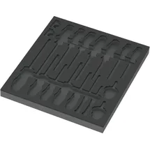 WERA Schaumstoffeinlage ohne Bestückung 344 x 392 x 30 mm schwarz