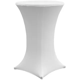 Trutzholm Stehtischhusse Stretch 70 cm weiß Tischdecke Husse Bistrotisch Partytisch