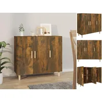 VidaXL Sideboard Räuchereiche 90x34x80 cm Holzwerkstoff