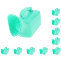 10 Stück wiederverwendbare waschbare tragbare Urinflasche für behinderte ältere Frauen grün, 1000 ml