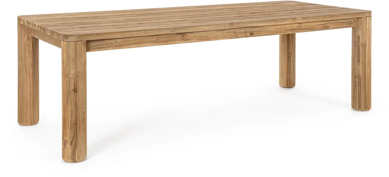 Gartenesstisch Maverick aus recyceltem Teakholz, massiv, natur, für 8–10 Personen, 240 cm