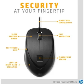 HP USB Fingerprint Mouse schwarz