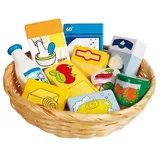 GoKi Kaufladen Miniaturen Lebensmittel und Haushaltswaren im Korb