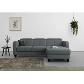 sit&more Eckcouch Federkern 2-Sitzer Grau