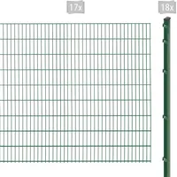 Arvotec Doppelstabmattenzaun ARVOTEC "EXCLUSIVE 183 zum Einbetonieren", grün (dunkelgrün), H:183cm, Stahl, Kunststoff, Zaunelemente, Zaunhöhe 183 cm, Zaunlänge 2 - 60 m