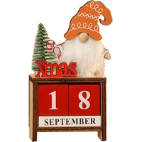 Weihnachts-Countdown-Kalender, Holz, für den Schreibtisch, Adventskalender, Ornament, festliche Feiertagserinnerung für Weihnachten, Home-Office-...