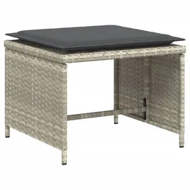 vidaXL Gartenstuhl mit Fußhocker 64 x 69 x 21 cm grau