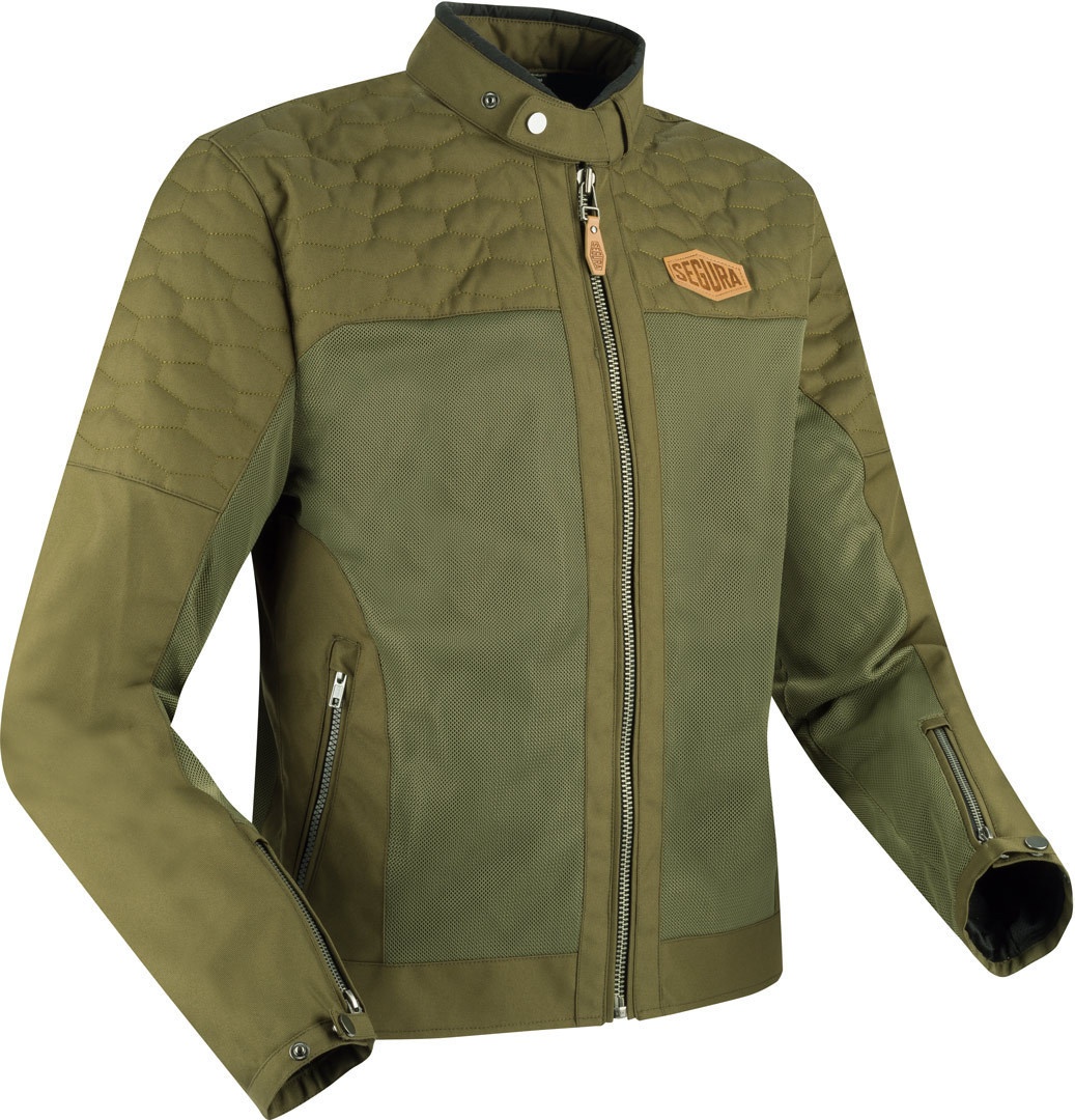 Segura Richter Motorfiets textiel jas, groen-bruin, 3XL Voorman