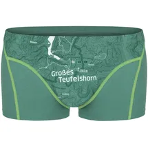 Ein schöner Fleck Erde Herren Boxershorts | Shorts, Print, Bio-Baumwolle Großes Teufelshorn (Grün) XL