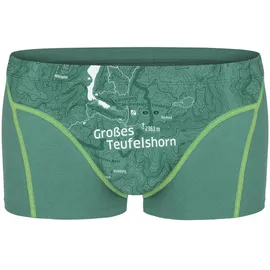 Ein schöner Fleck Erde Herren Boxershorts | Shorts, Print, Bio-Baumwolle Großes Teufelshorn (Grün) XL