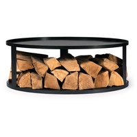 Cook King Runde Feuerschalenbasis mit Holzfach 72 cm