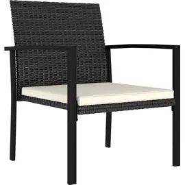 vidaXL Gartenstuhl 59,2 x 67,7 x 38,2 cm schwarz 4 St.