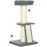 PawHut Kratzbaum 92H cm mit Kratzbrett und Spielball