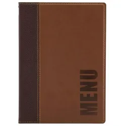 Gastronoble Securit Speisekarte Trendy | A5 | Kunstleder | braun | 5 Karten